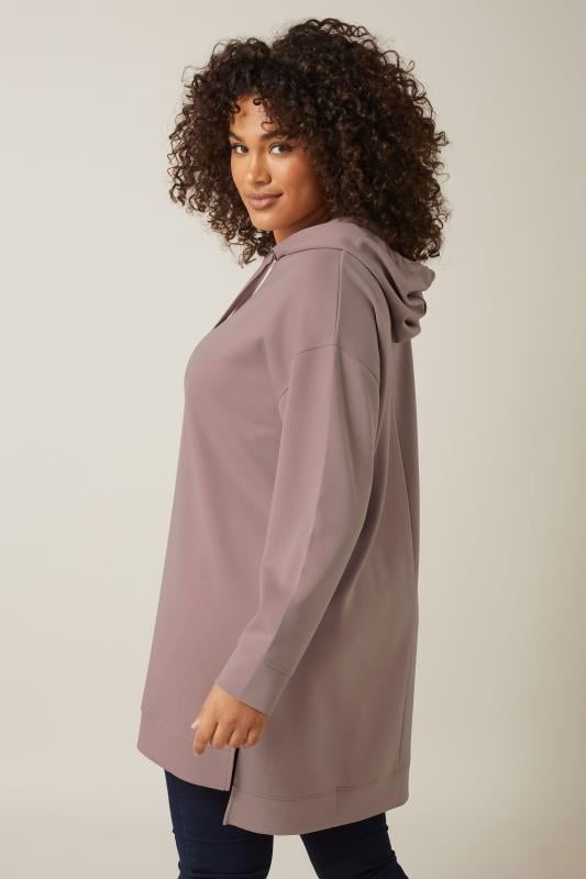 Evans EVANS Curve Pink Luxe Drawstring Hoodie