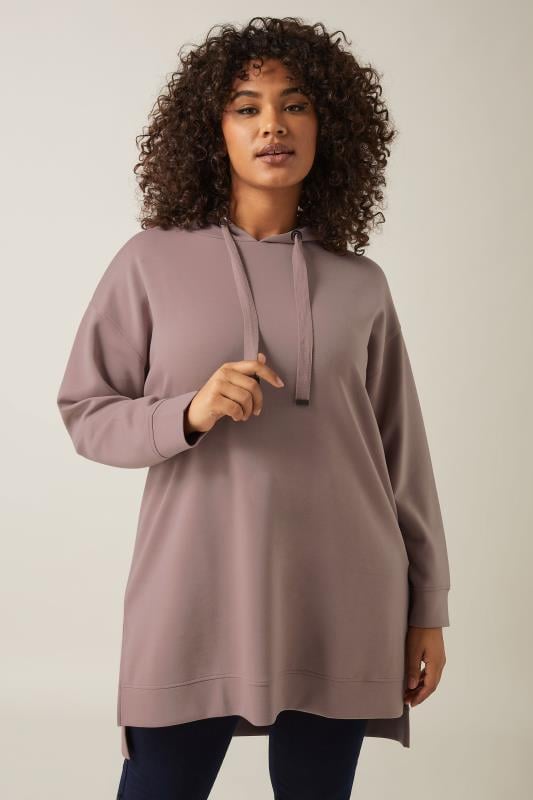 evans EVANS Curve Pink Luxe Drawstring Hoodie