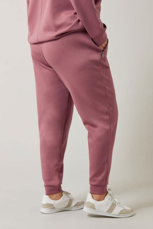 Evans EVANS Curve Pink Luxe Zip Pocket Joggers