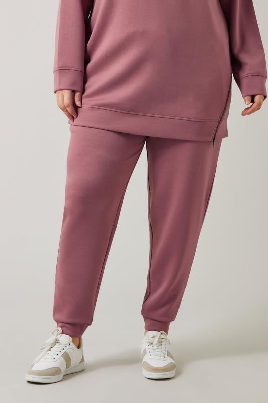 evans EVANS Curve Pink Luxe Zip Pocket Joggers