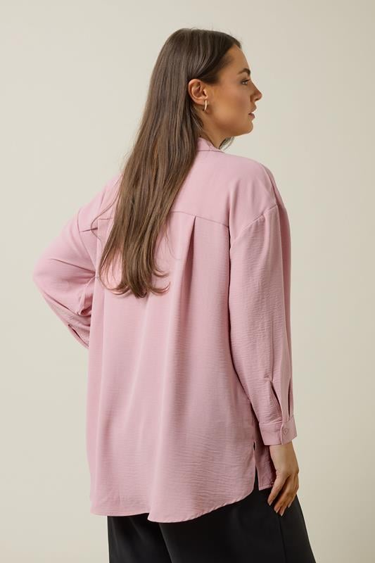Evans EVANS Curve Pink Utility Pocket Shirt