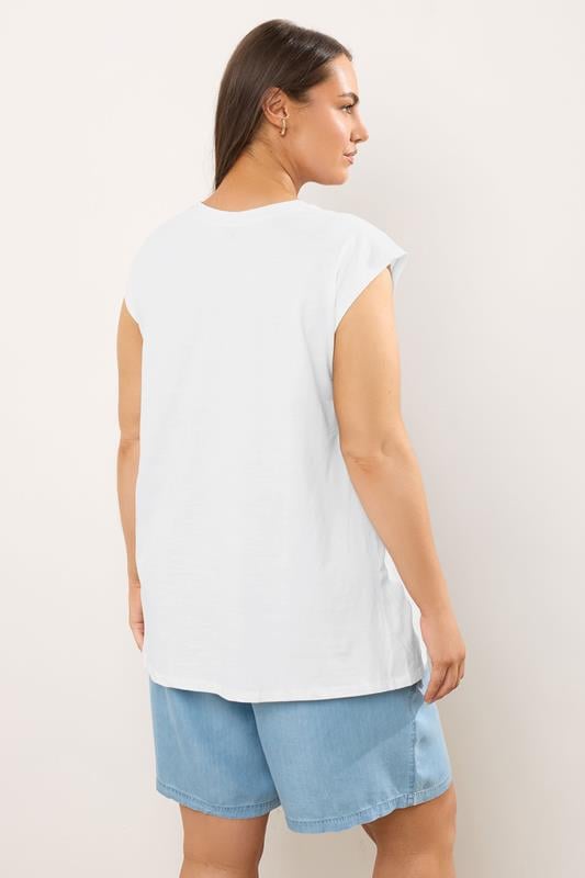 Evans EVANS Curve White Broderie Anglaise Vest Top
