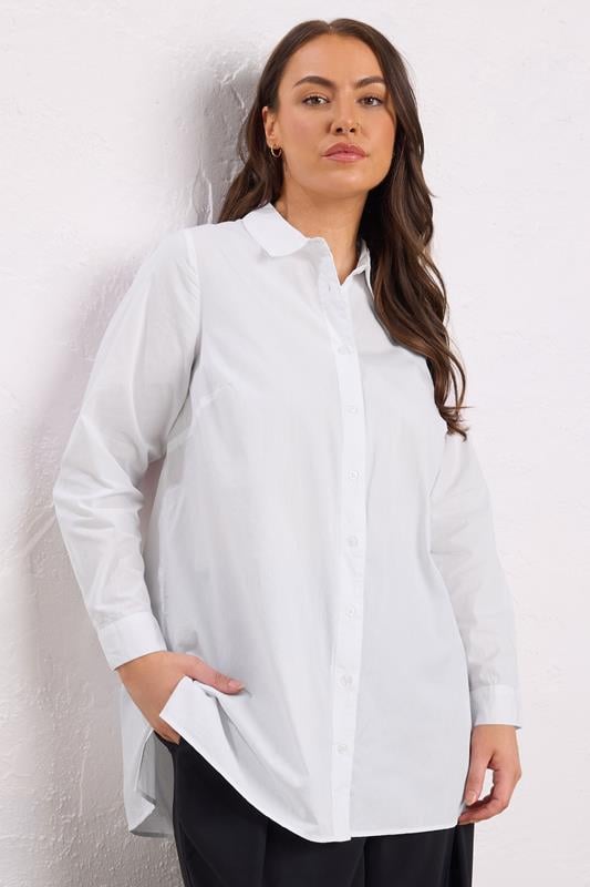 evans EVANS Curve White Poplin Shirt