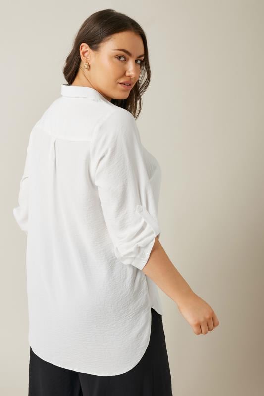 Evans EVANS Curve White Tab Sleeve Shirt