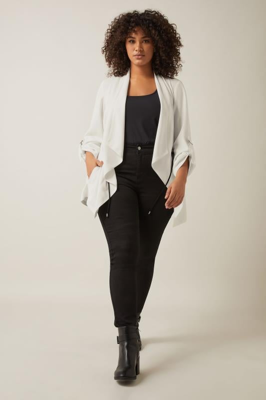 Evans EVANS Curve White Waterfall Jacket