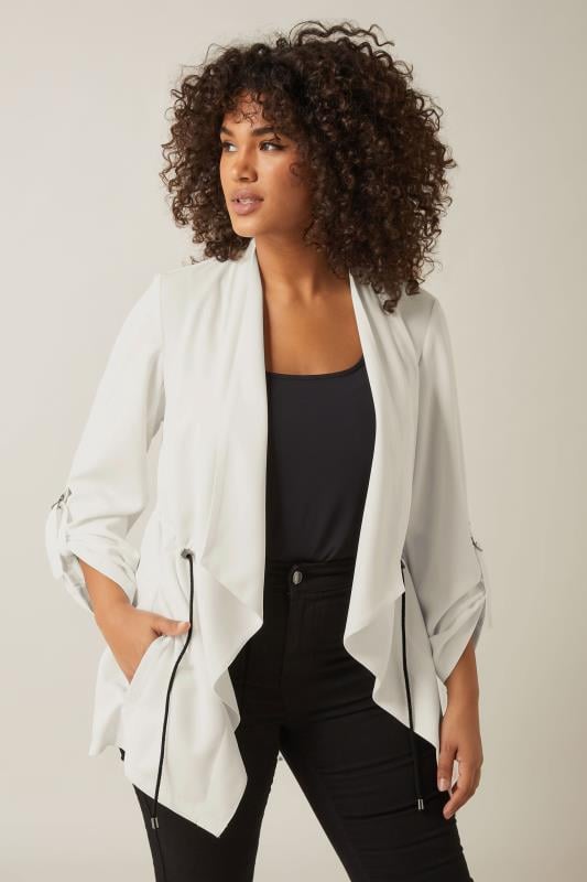 evans EVANS Curve White Waterfall Jacket