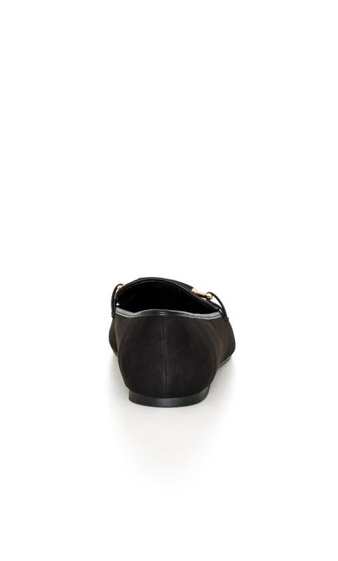 Evans Evans Faux Suede Black Loafer