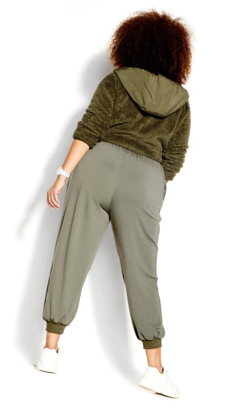 Evans Evans Green Cropped Teddy Jacket