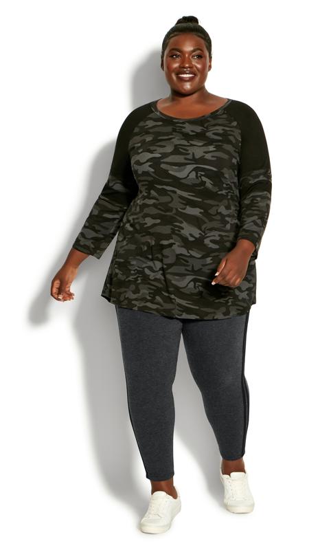 Evans Evans Grey Stripe Legging