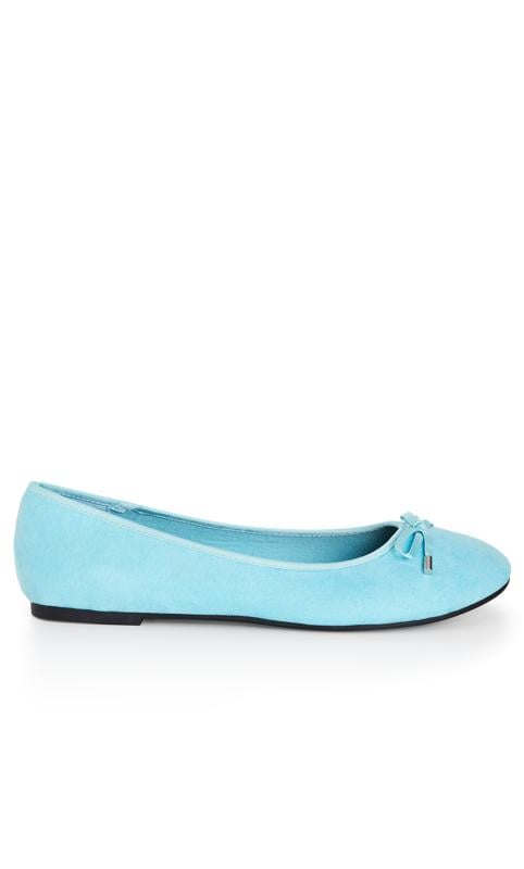 Evans Evans Light Blue Denim Ballerina Pumps