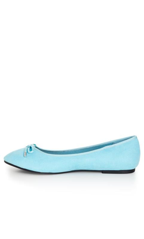 Evans Evans Light Blue Denim Ballerina Pumps