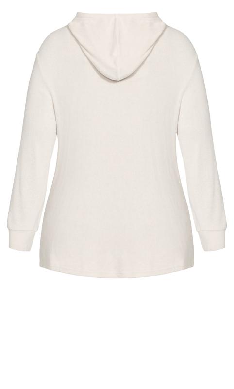 Evans Evans Natural Beige Knitted Hoodie