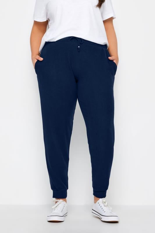 evans Evans Navy Blue High Waisted Joggers