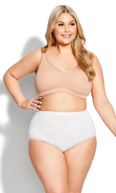 evans Evans Neutral Comfort Cotton Non-Wired Bra
