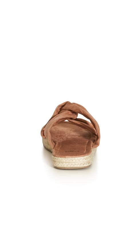 Evans Evans Tan Twisted Knot Espadrille Sandal