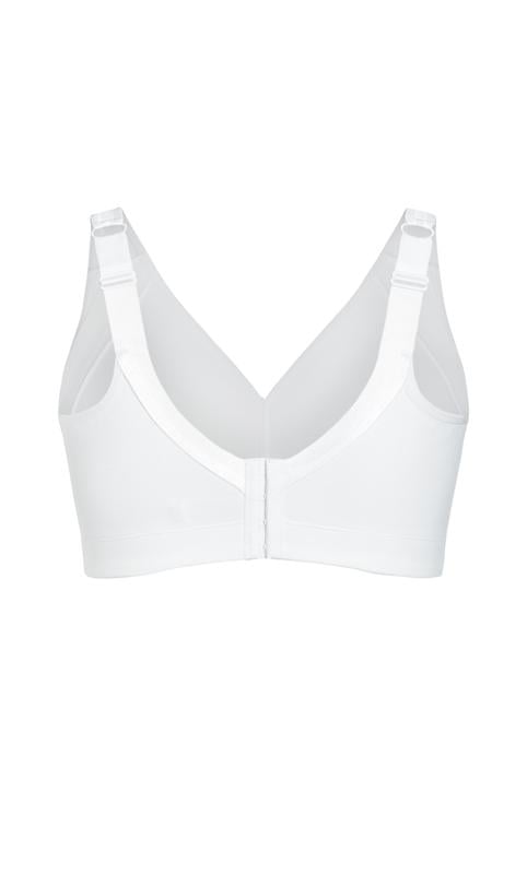 Evans Evans White Comfort Cotton Non-Wired Bra