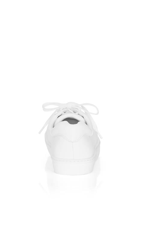 Evans Evans White WIDE FIT Carrie Sneaker