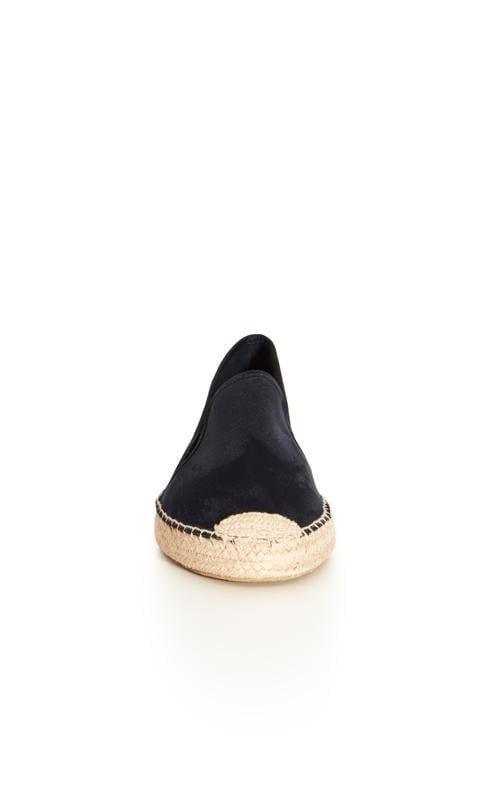 Evans Evans WIDE FIT Navy Blue Espadrille Shoe