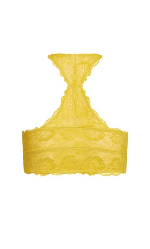 Evans Evans Yellow Kira Lace Bralette