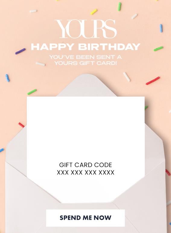 evans £10 - £150 Yours Birthday Online Gift Card