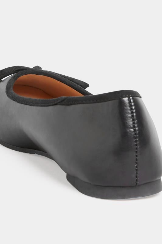 Evans LTS Black Ballerina Pumps In Standard Fit