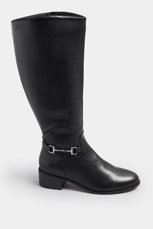 Evans LTS Black Metal Trim Knee High Riding Boots