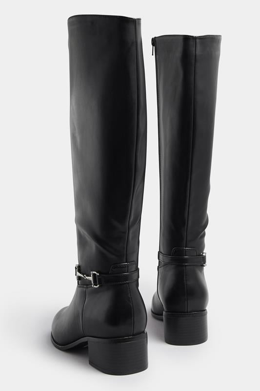 Evans LTS Black Metal Trim Knee High Riding Boots