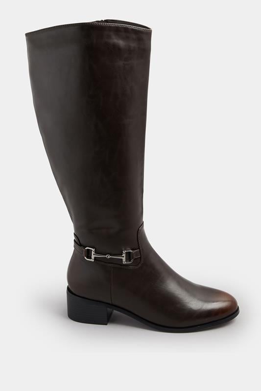Evans LTS Brown Metal Trim Knee High Riding Boots