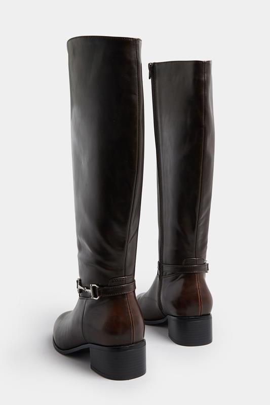 Evans LTS Brown Metal Trim Knee High Riding Boots