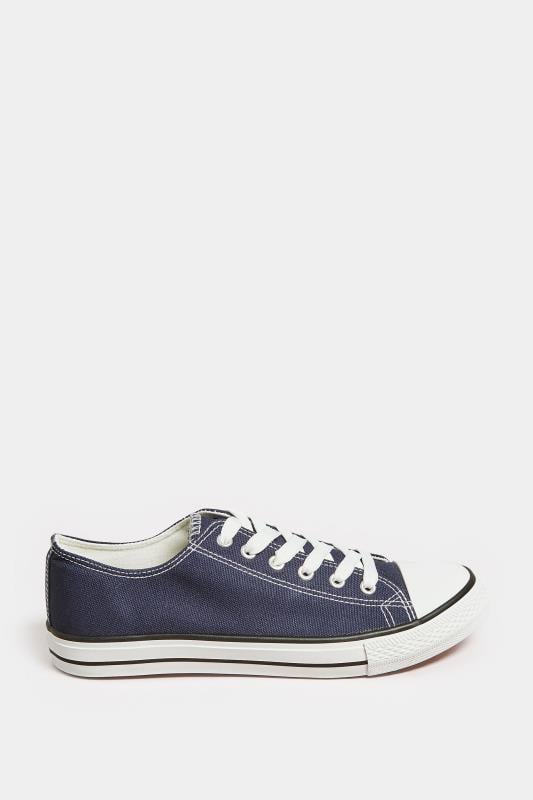 Evans LTS Navy Canvas Low Trainers In Standard Fit