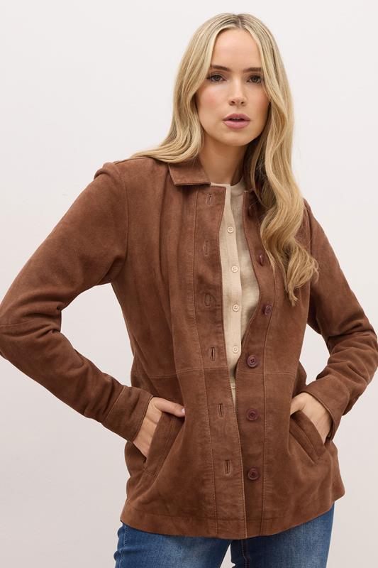 Evans LTS PREMIUM Tall Brown Suede Jacket