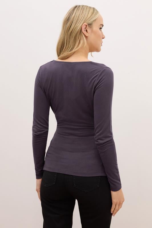 Evans LTS PREMIUM Tall Purple Long Sleeve Wrap Top