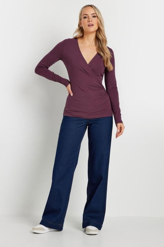 Evans LTS Tall 2 PACK Green & Burgundy Red Wrap Tops