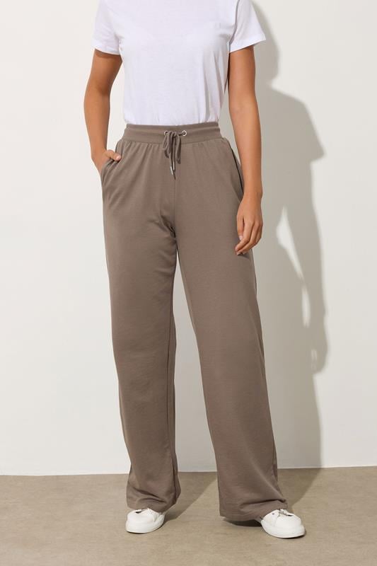 Evans LTS Tall Beige Brown Wide Leg Joggers