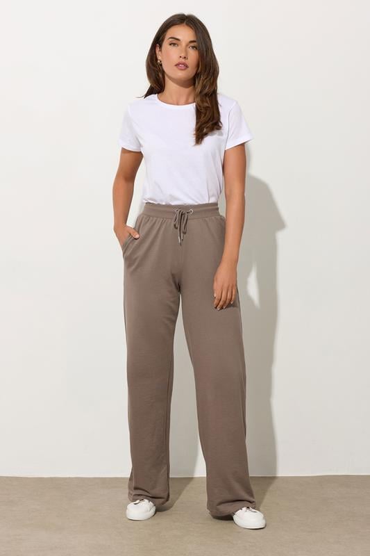 evans LTS Tall Beige Brown Wide Leg Joggers