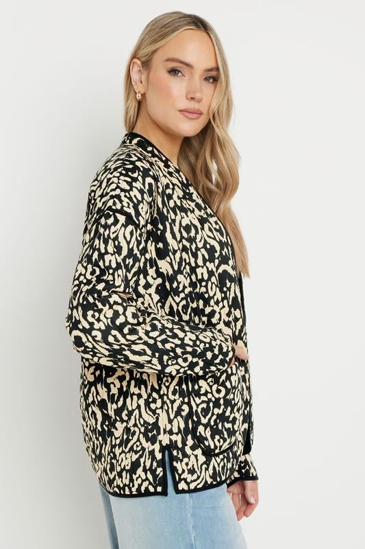 Evans LTS Tall Black Abstract Quilted Jacket
