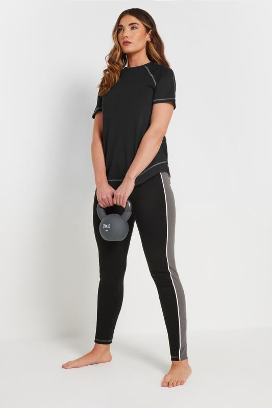 Evans LTS Tall Black Active Colourblock Leggings
