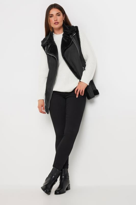 Evans LTS Tall Black Aviator Gilet Jacket