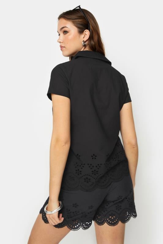 Evans LTS Tall Black Broderie Anglaise Shorts