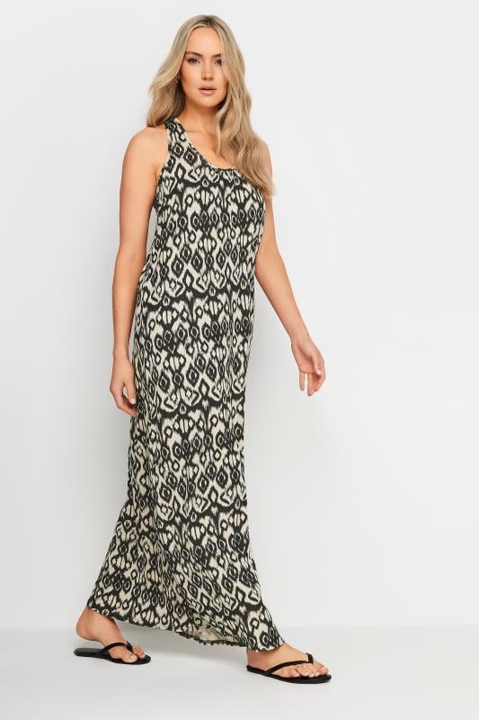 evans LTS Tall Black & Brown Aztec Print Maxi Dress