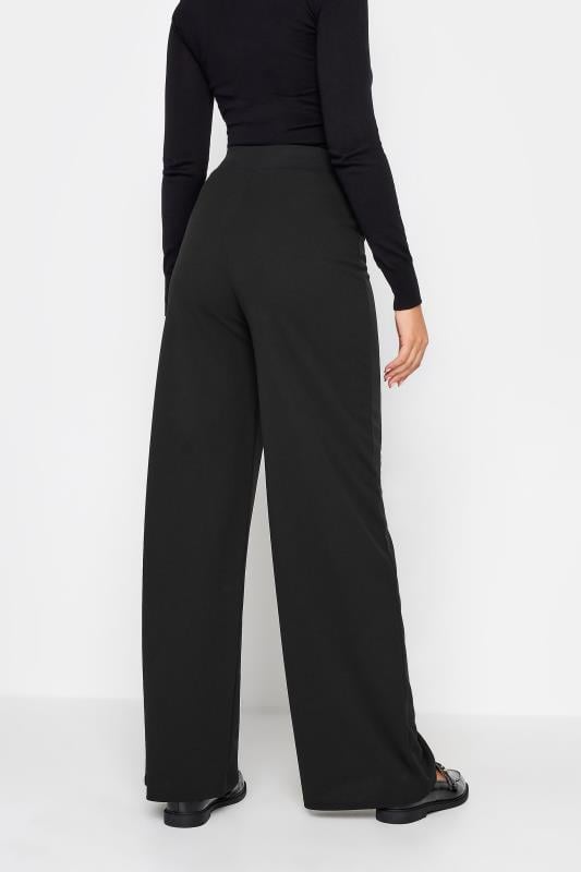 Evans LTS Tall Black Button Wide Leg Trousers