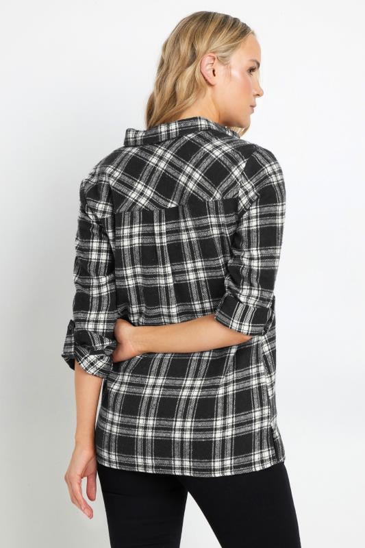 Evans LTS Tall Black Check Rolled Sleeve Shirt