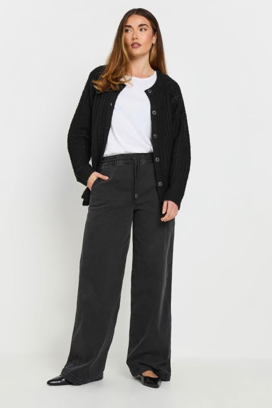 Evans LTS Tall Black Chunky Knitted Cardigan
