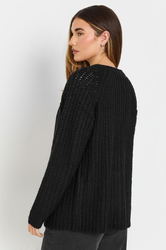 Evans LTS Tall Black Chunky Knitted Cardigan