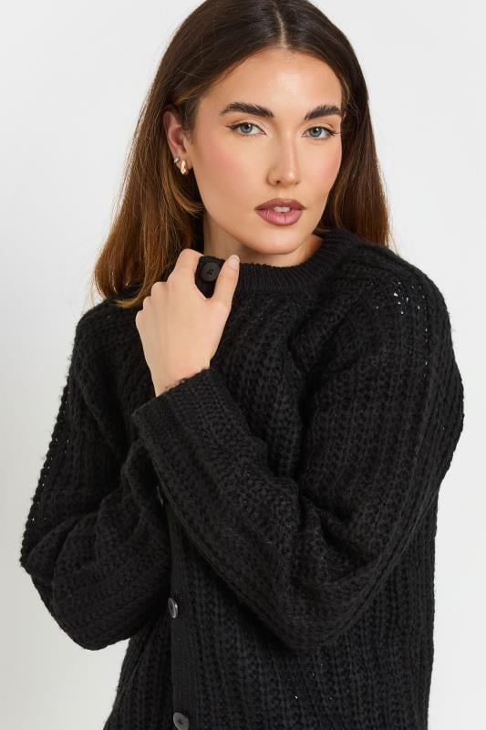 Evans LTS Tall Black Chunky Knitted Cardigan