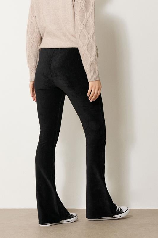 Evans LTS Tall Black Cord Flared Leggings