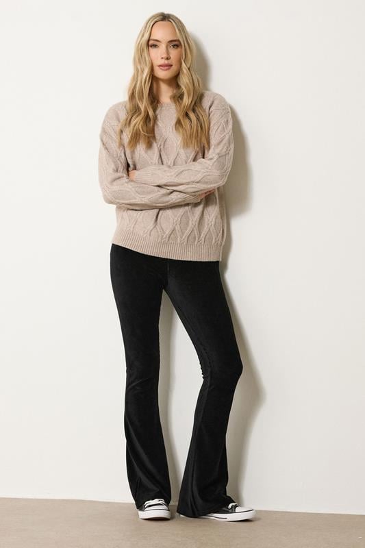 evans LTS Tall Black Cord Flared Leggings