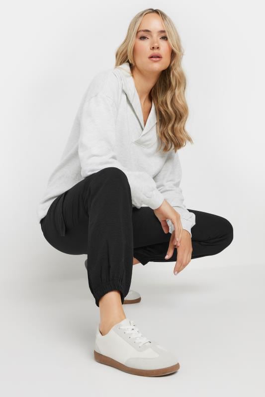 Evans LTS Tall Black Crepe Cuffed Cargo Trousers