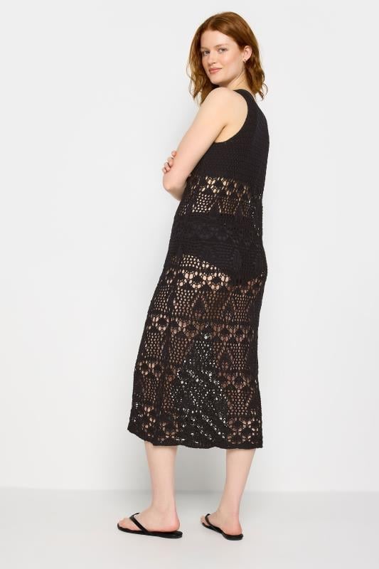 Evans LTS Tall Black Crochet Midi Beach Dress