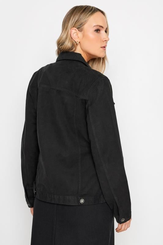Evans LTS Tall Black Denim Button Through Jacket